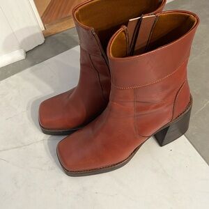 Steve Madden cognac bootie
